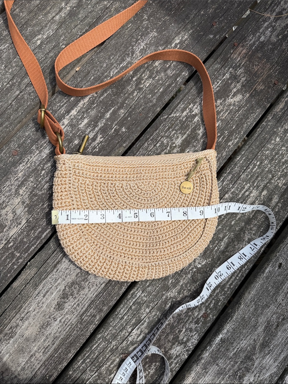 The Sak Cream Crochet Crossbody with Tan Strap - Picture 3 of 8